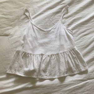 Babydoll Tank Pacsun; White; S; Lightly Worn, Great Condition